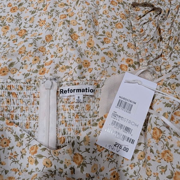 Reformation Cream Maxi Dress with Yellow Floral Print - Picture 2 of 2